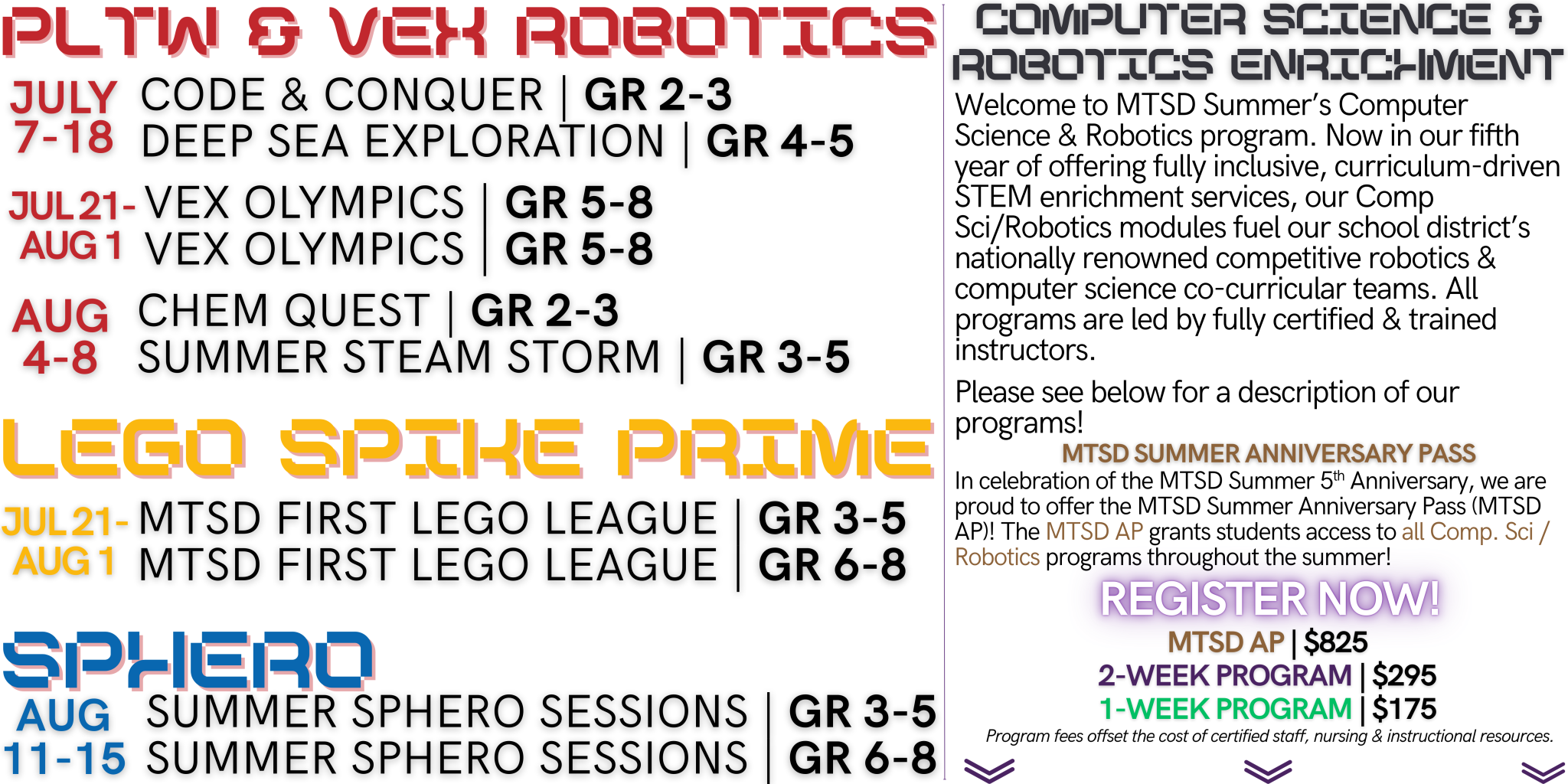 Comp Sci & Robotics – MTSDES